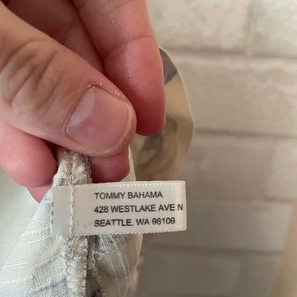 Tommy Bahama Mens 100% Silk Caribbean Tropical Short Sleeve Button Up Shirt M - Picture 6 of 9